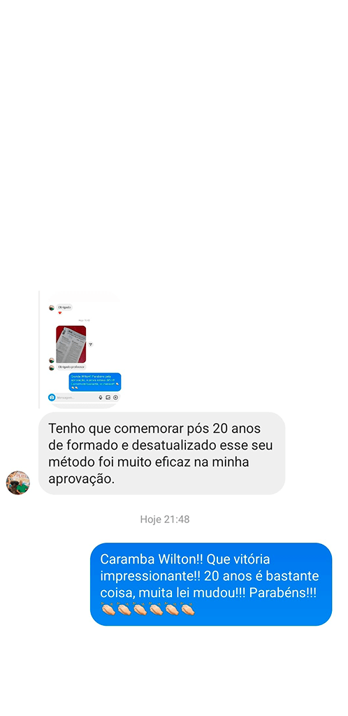 Depoimento de aluno